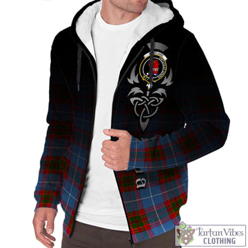 Pentland Tartan Sherpa Hoodie Featuring Alba Gu Brath Family Crest Celtic Inspired Unisex - Tartan Vibes Clothing