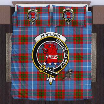 Pentland Tartan Bedding Set with Family Crest