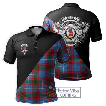 Pentland Tartan Polo Shirt with Family Crest and Military Logo Style Kid - Tartan Vibes Clothing
