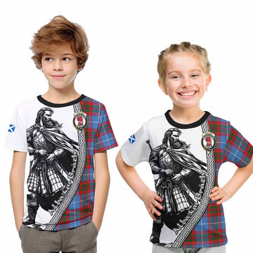 Pentland Tartan Clan Crest Kid T-Shirt with Highlander Warrior Celtic Style Youth XL Size14 - Tartan Vibes Clothing