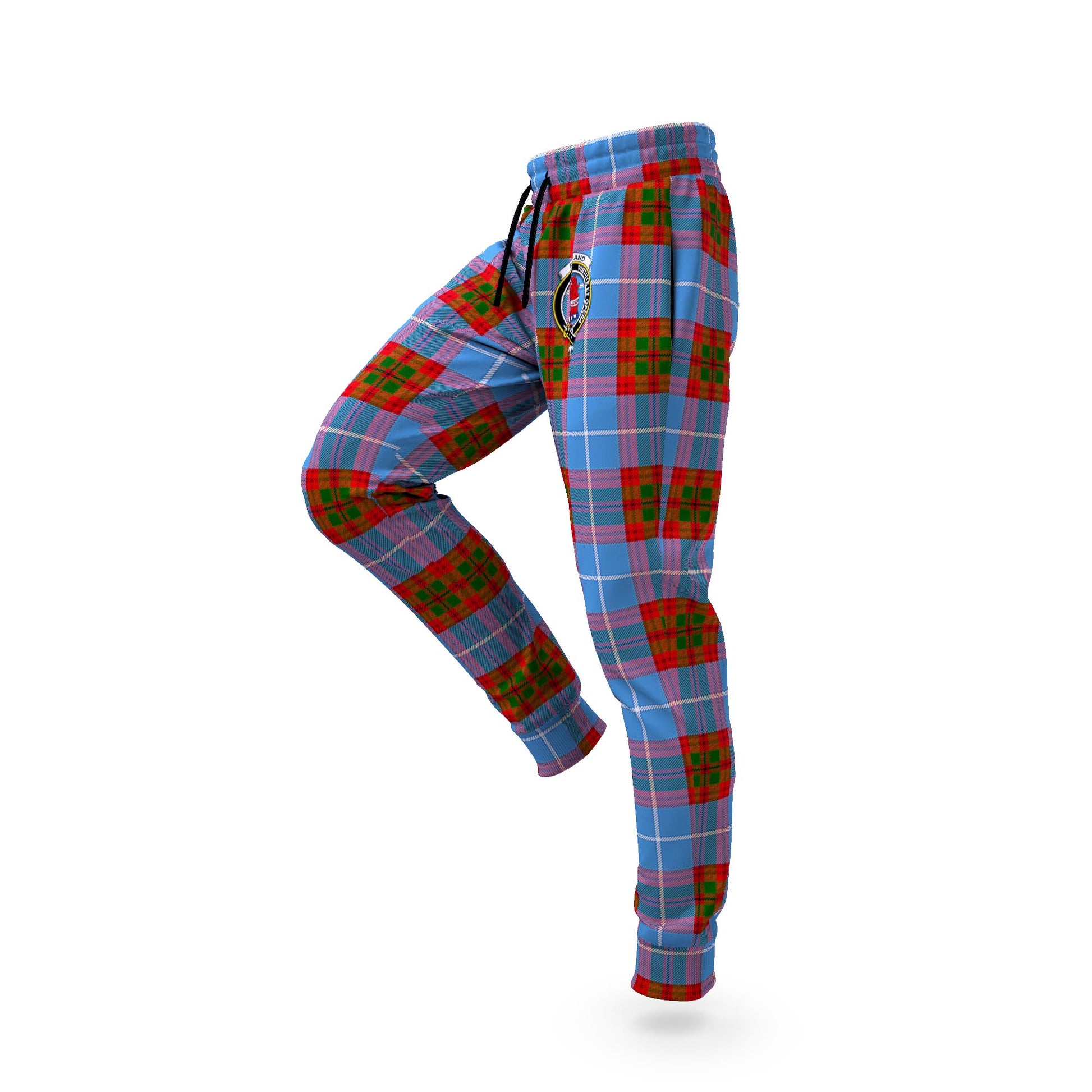 Pentland Tartan Joggers Pants with Family Crest S - Tartan Vibes Clothing