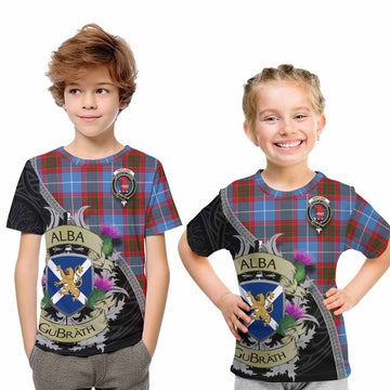 Pentland Tartan Family Crest Kid T-Shirt Lion Rampant Royal Thistle Shield Celtic Inspired Youth XL Size14 - Tartan Vibes Clothing