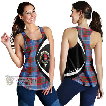 Pentland Tartan Women's Racerback Tanks with Family Crest Circle Style 4XL - Tartan Vibes Clothing