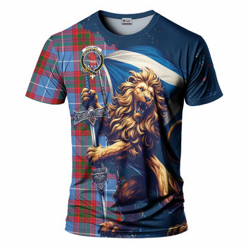 Tartan Vibes Clothing Pentland Tartan Family Crest T-Shirt with Scottish Majestic Lion