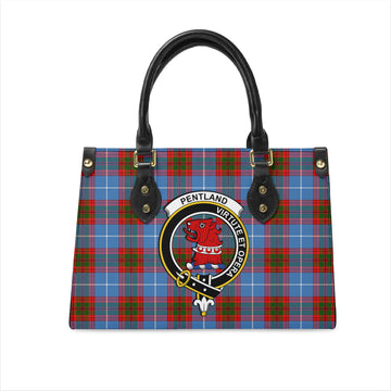 pentland-tartan-leather-bag-with-family-crest