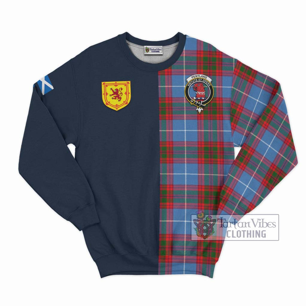 Pentland Tartan Sweatshirt Alba with Scottish Lion Royal Arm Half Style Unisex - Tartan Vibes Clothing
