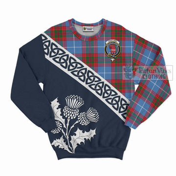 Pentland Tartan Sweatshirt Featuring Thistle and Scotland Map Unisex - Tartan Vibes Clothing