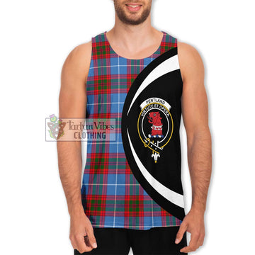 Pentland Tartan Men's Tank Top with Family Crest Circle Style Men - Tartan Vibes Clothing