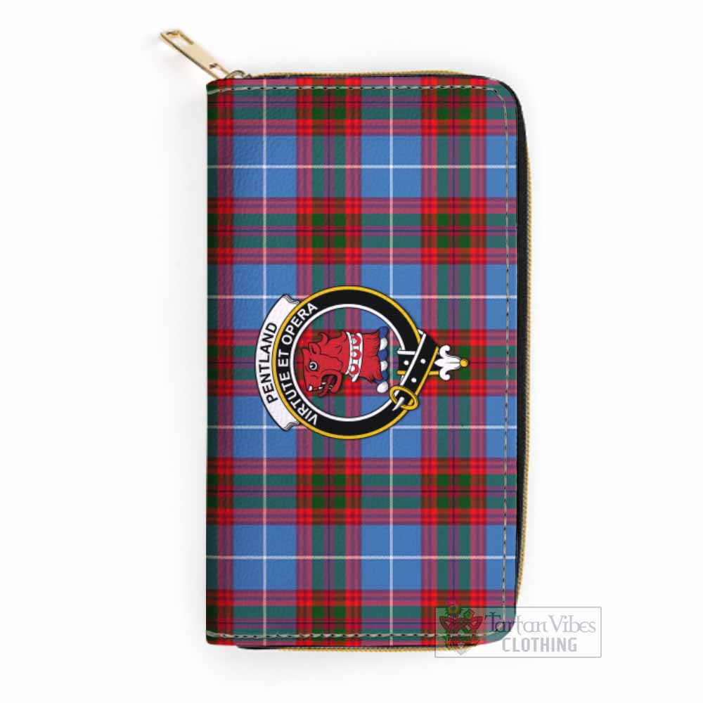 Pentland Tartan Women's Leather Wallet with Family Crest One Size 19.7*10.5*3.5 cm - Tartan Vibes Clothing