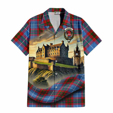 Pentland Tartan Family Crest Hawaiian Shirt with Scottish Ancient Castle Style Kid - Tartan Vibes Clothing