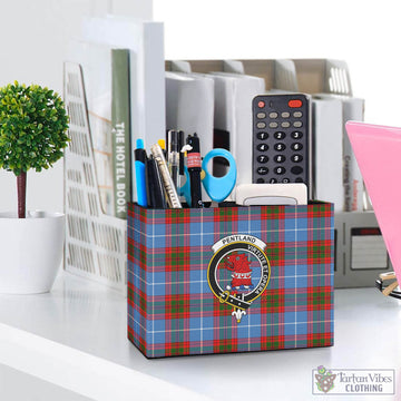 Pentland Tartan Pen Holder with Family Crest One Size 5.9"(L)*2.7"(W)*4.3"(H) - Tartan Vibes Clothing