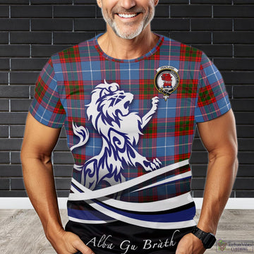 Pentland Tartan T-Shirt with Alba Gu Brath Regal Lion Emblem