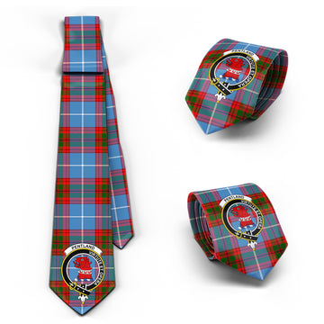 Pentland Tartan Classic Necktie with Family Crest Necktie One Size - Tartan Vibes Clothing