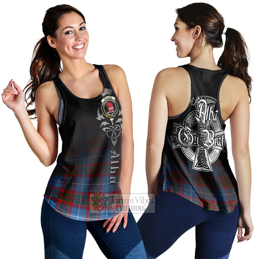 Pentland Tartan Women's Racerback Tanks Featuring Alba Gu Brath Family Crest Celtic Inspired 4XL - Tartan Vibes Clothing