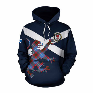 Pentland Tartan Lion Rampant Cotton Hoodie Proudly Display Your Heritage with Alba Gu Brath and Clan Name Pullover Hoodie XS - Tartan Vibes Clothing