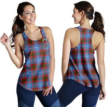 Pentland Tartan Women Racerback Tanks with Family Crest 4XL - Tartan Vibes Clothing