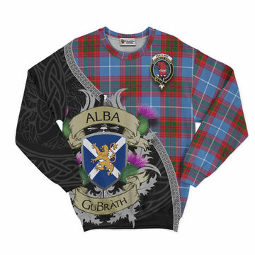 Pentland Tartan Family Crest Sweatshirt Lion Rampant Royal Thistle Shield Celtic Inspired Unisex - Tartan Vibes Clothing