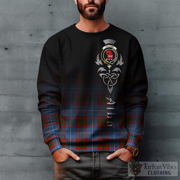 Pentland Tartan Sweatshirt Featuring Alba Gu Brath Family Crest Celtic Inspired Unisex - Tartan Vibes Clothing