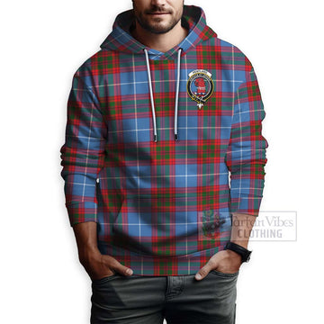 Pentland Tartan Hoodie with Family Crest Celtic Skull Style - Tartan Vibes Clothing