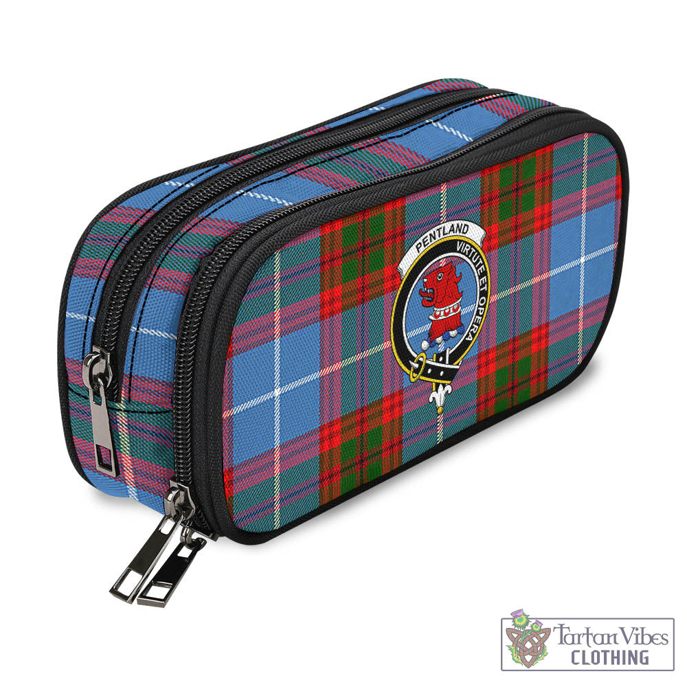 Pentland Tartan Pen and Pencil Case with Family Crest - Tartan Vibes Clothing