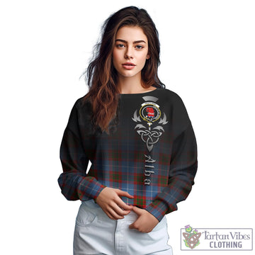 Pentland Tartan Sweatshirt Featuring Alba Gu Brath Family Crest Celtic Inspired - Tartan Vibes Clothing