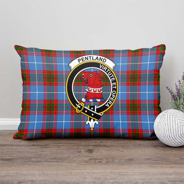 Pentland Tartan Pillow Cover with Family Crest - Tartan Vibes Clothing
