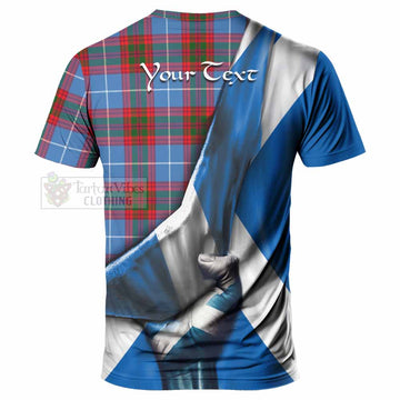Tartan Vibes Clothing Pentland Tartan T-Shirt with Family Crest Scotland Patriotic Style