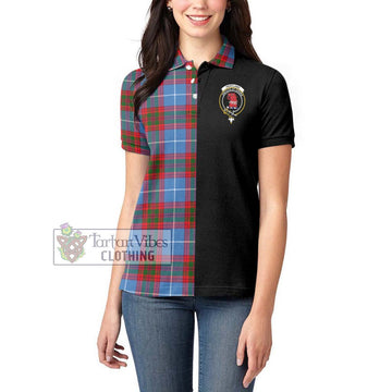 Pentland Tartan Women's Polo Shirt with Family Crest and Half Of Me Style - Tartan Vibes Clothing
