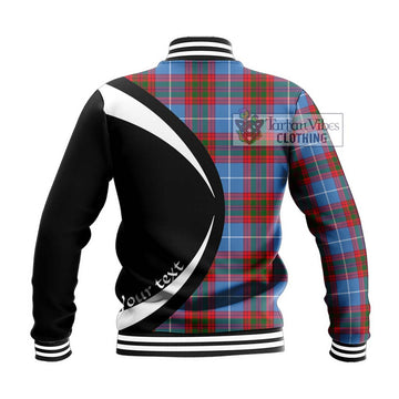 Pentland Tartan Baseball Jacket with Family Crest Circle Style - Tartan Vibes Clothing