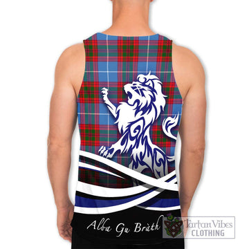 Pentland Tartan Men's Tank Top with Alba Gu Brath Regal Lion Emblem - Tartan Vibes Clothing