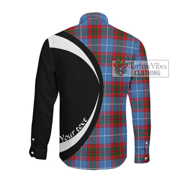 Pentland Tartan Long Sleeve Button Up with Family Crest Circle Style Men's Shirt - Tartan Vibes Clothing
