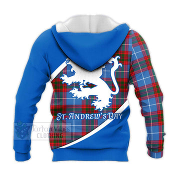 Pentland Family Crest Tartan Knitted Hoodie Celebrate Saint Andrew's Day in Style - Tartan Vibes Clothing