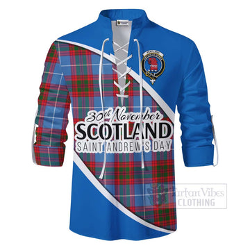 Pentland Family Crest Tartan Ghillie Kilt Shirt Celebrate Saint Andrew's Day in Style - Tartan Vibes Clothing