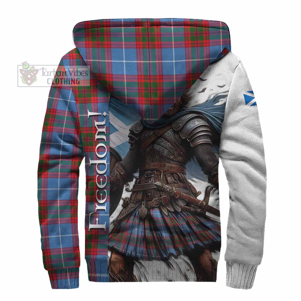 Tartan Vibes Clothing Pentland Crest Tartan Sherpa Hoodie Inspired by the Freedom of Scottish Warrior