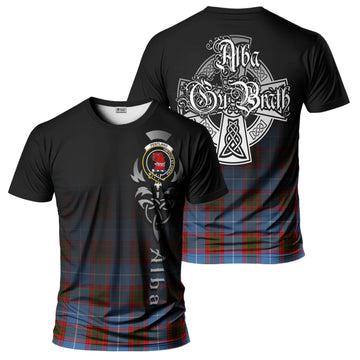 Tartan Vibes Clothing Pentland Tartan T-Shirt Featuring Alba Gu Brath Family Crest Celtic Inspired