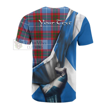 Pentland Tartan Cotton T-shirt with Family Crest Scotland Patriotic Style