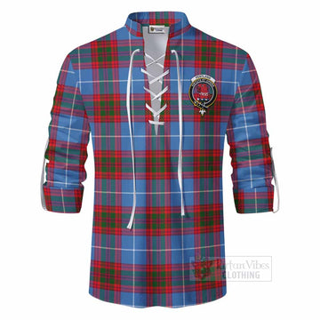 Pentland Tartan Ghillie Kilt Shirt with Family Crest DNA In Me Style - Tartan Vibes Clothing