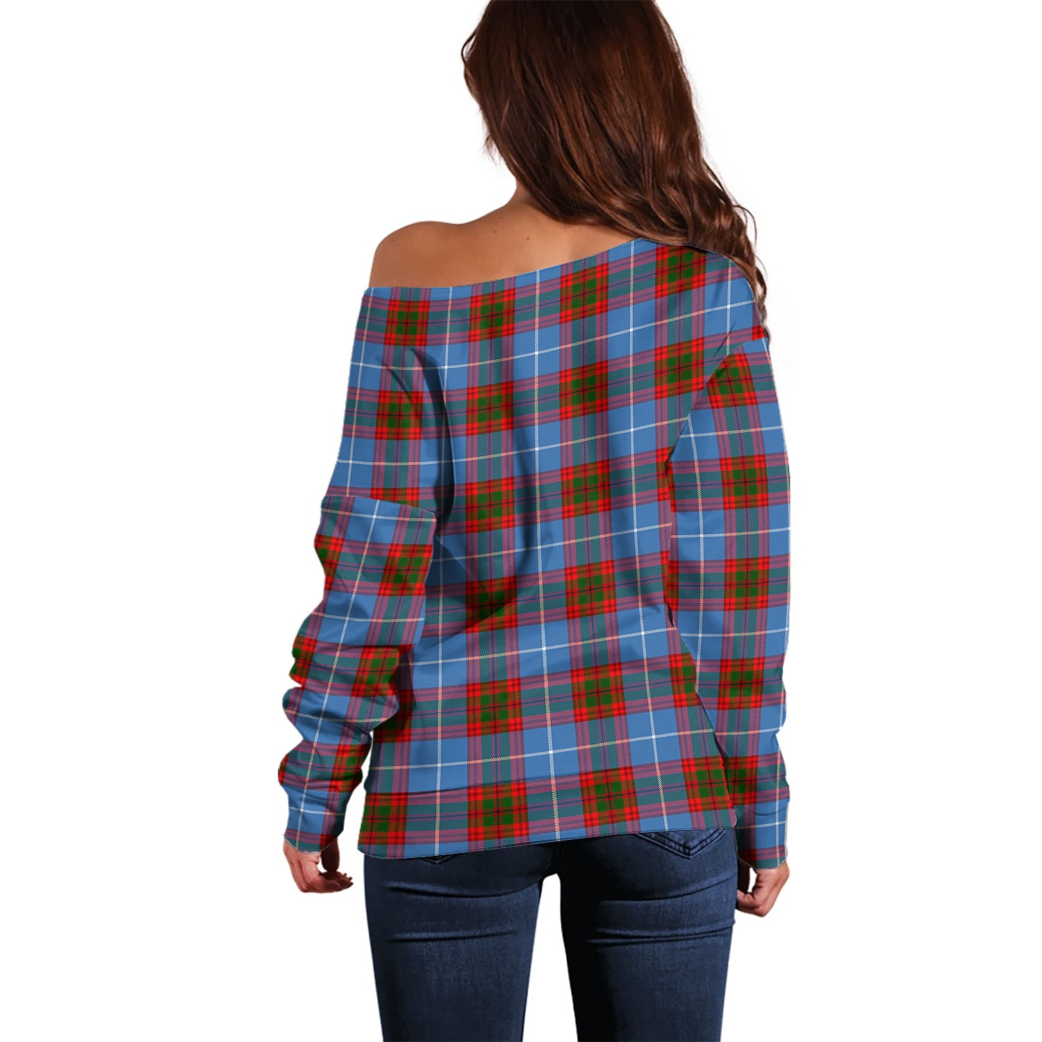 Pentland Tartan Off Shoulder Women Sweater - Tartan Vibes Clothing