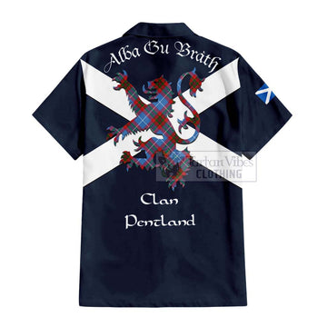 Pentland Tartan Lion Rampant Hawaiian Shirt Proudly Display Your Heritage with Alba Gu Brath and Clan Name - Tartan Vibes Clothing