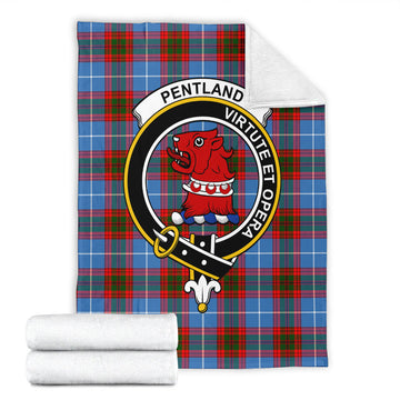 Pentland Tartan Blanket with Family Crest