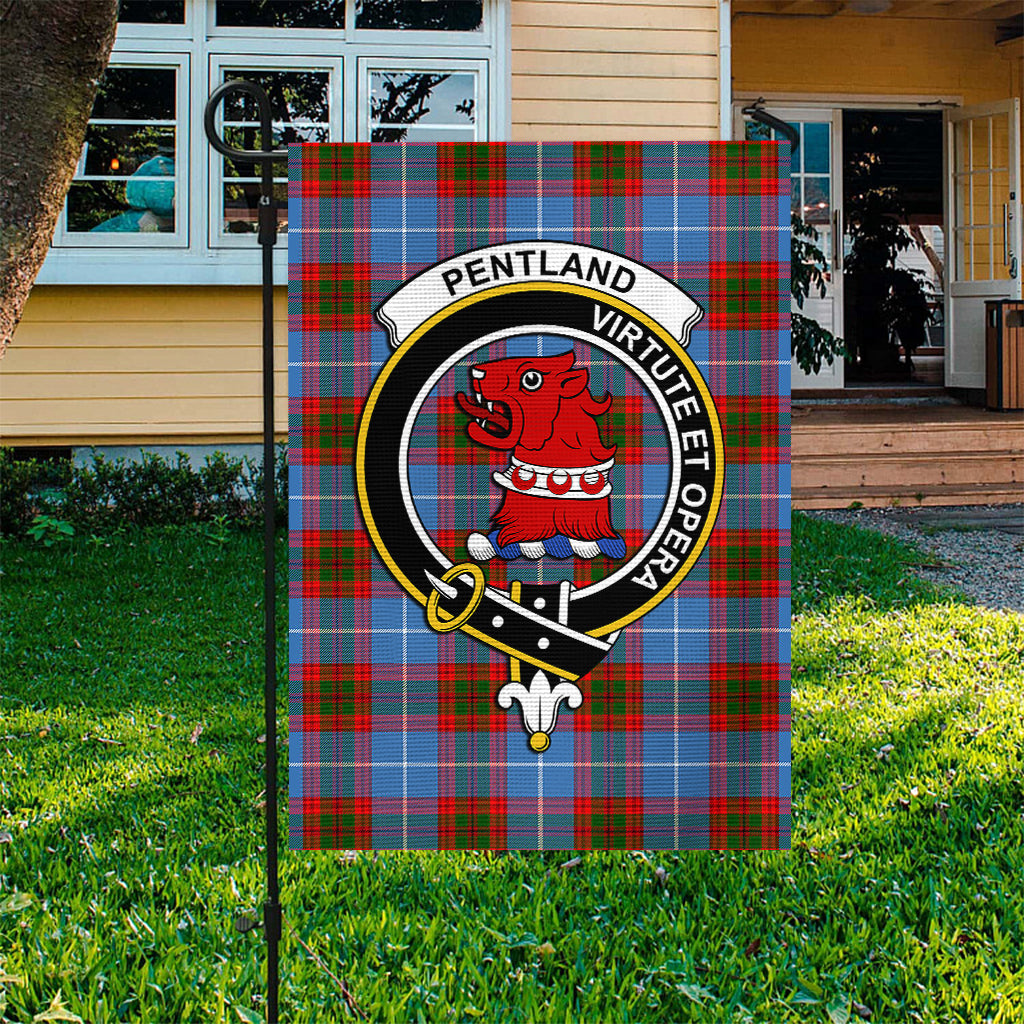 Pentland Tartan Flag with Family Crest - Tartan Vibes Clothing