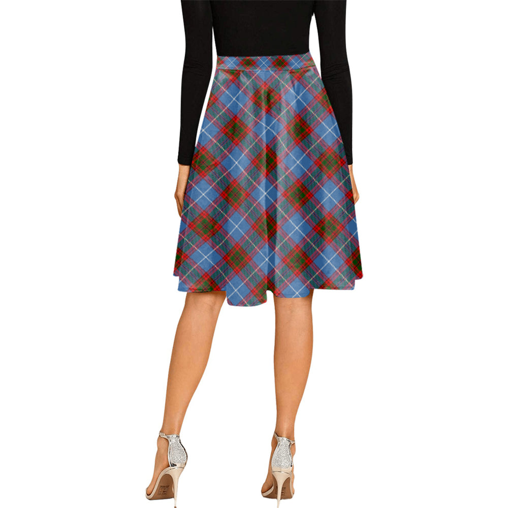 Pentland Tartan Melete Pleated Midi Skirt Cross Style - Tartan Vibes Clothing