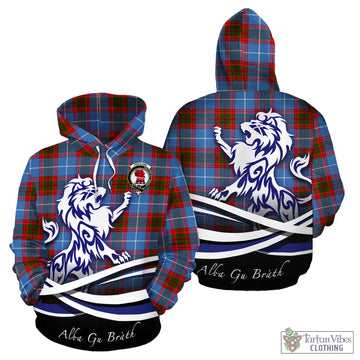 Pentland Tartan Hoodie with Alba Gu Brath Regal Lion Emblem