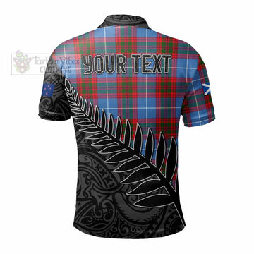 Pentland Crest Tartan Polo Shirt with New Zealand Silver Fern Half Style - Tartan Vibes Clothing
