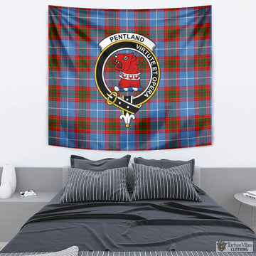 Pentland Tartan Tapestry Wall Hanging and Home Decor for Room with Family Crest - Tartan Vibes Clothing