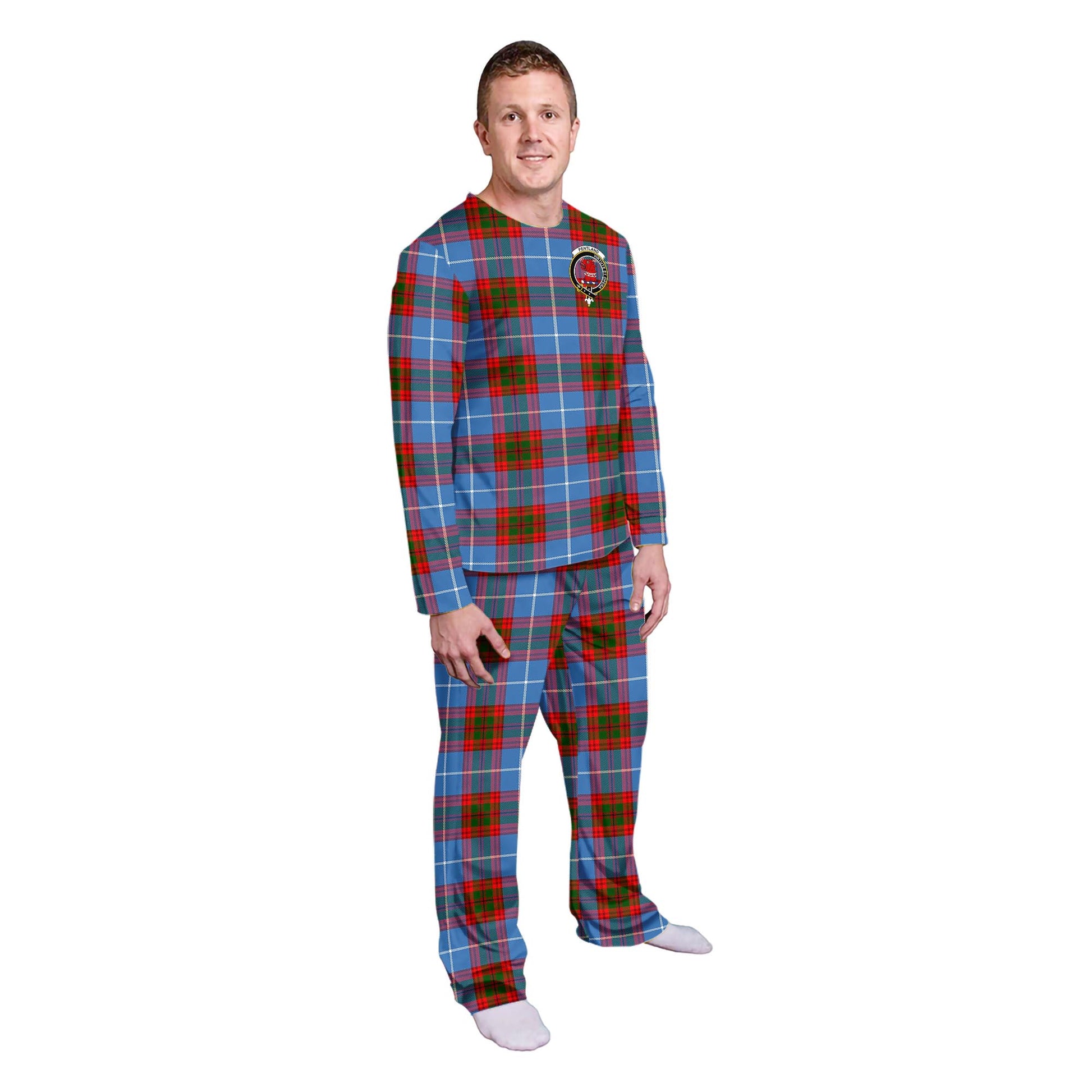 Pentland Tartan Pajamas Family Set with Family Crest - Tartan Vibes Clothing