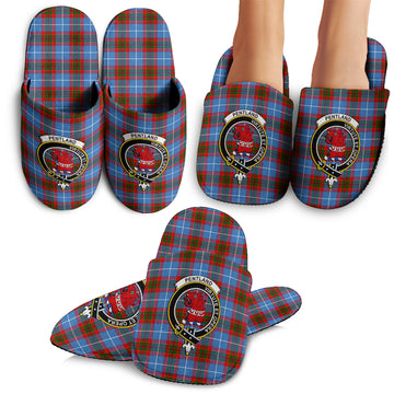 Pentland Tartan Home Slippers with Family Crest
