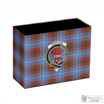 Pentland Tartan Pen Holder with Family Crest - Tartan Vibes Clothing
