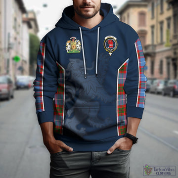 Pentland Tartan Hoodie with Family Crest and Lion Rampant Vibes Sport Style Zip Hoodie - Tartan Vibes Clothing