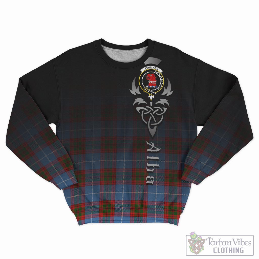Tartan Vibes Clothing Pentland Tartan Sweatshirt Featuring Alba Gu Brath Family Crest Celtic Inspired